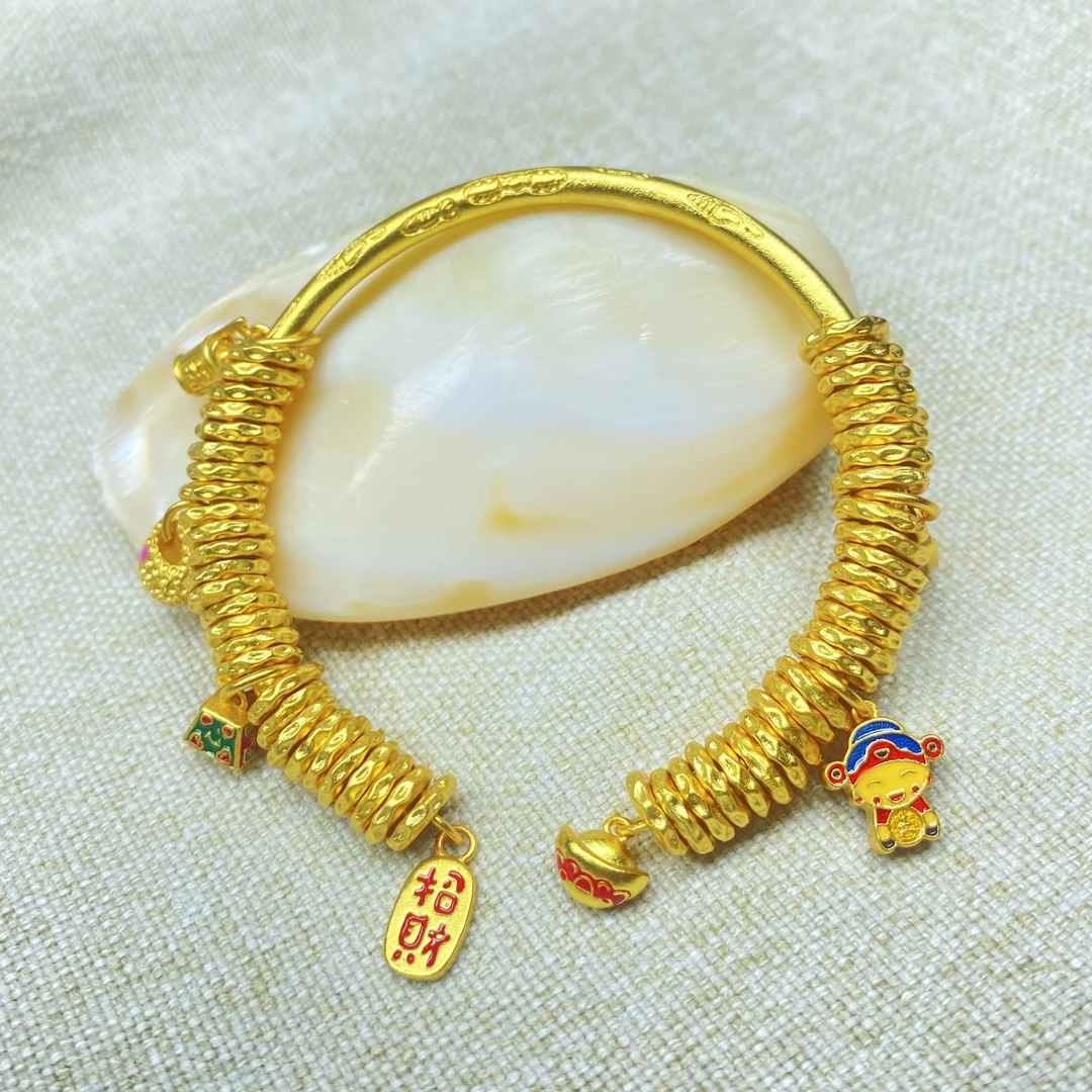 手镯 K0123黄色包包盘缠开口手镯多样性发货47274