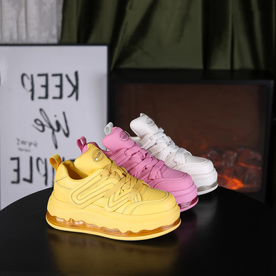 【RIELOV双勾大气垫】增高6cm时尚潮流百搭女士休闲鞋 52722