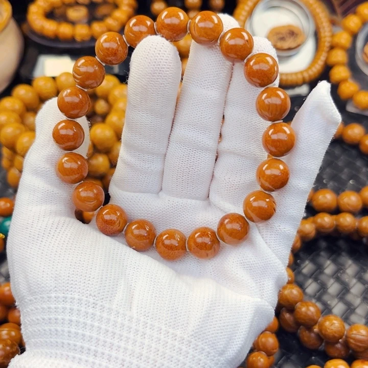 桃核手串白*龙纹11尺寸