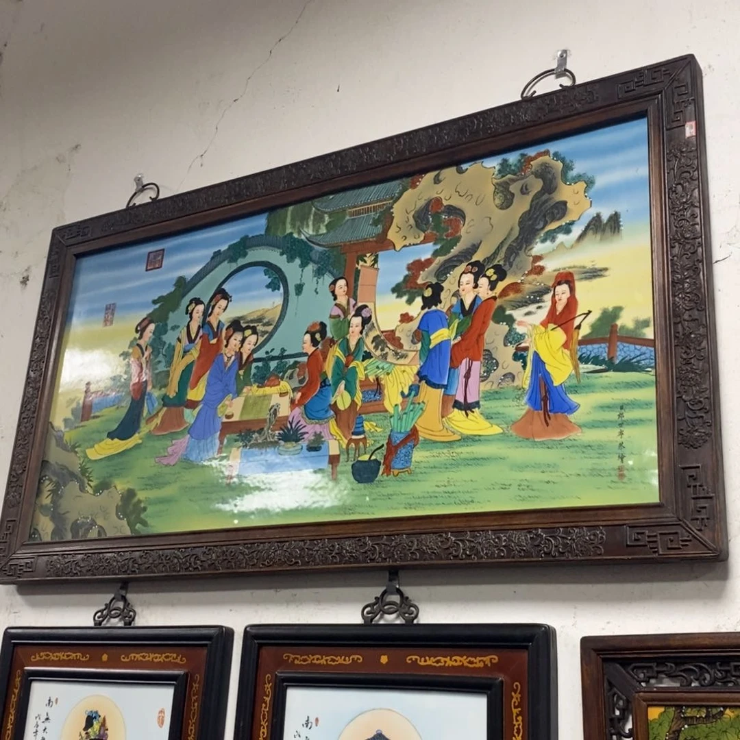 瓷片123*68 景德镇瓷板画柴窑烧制