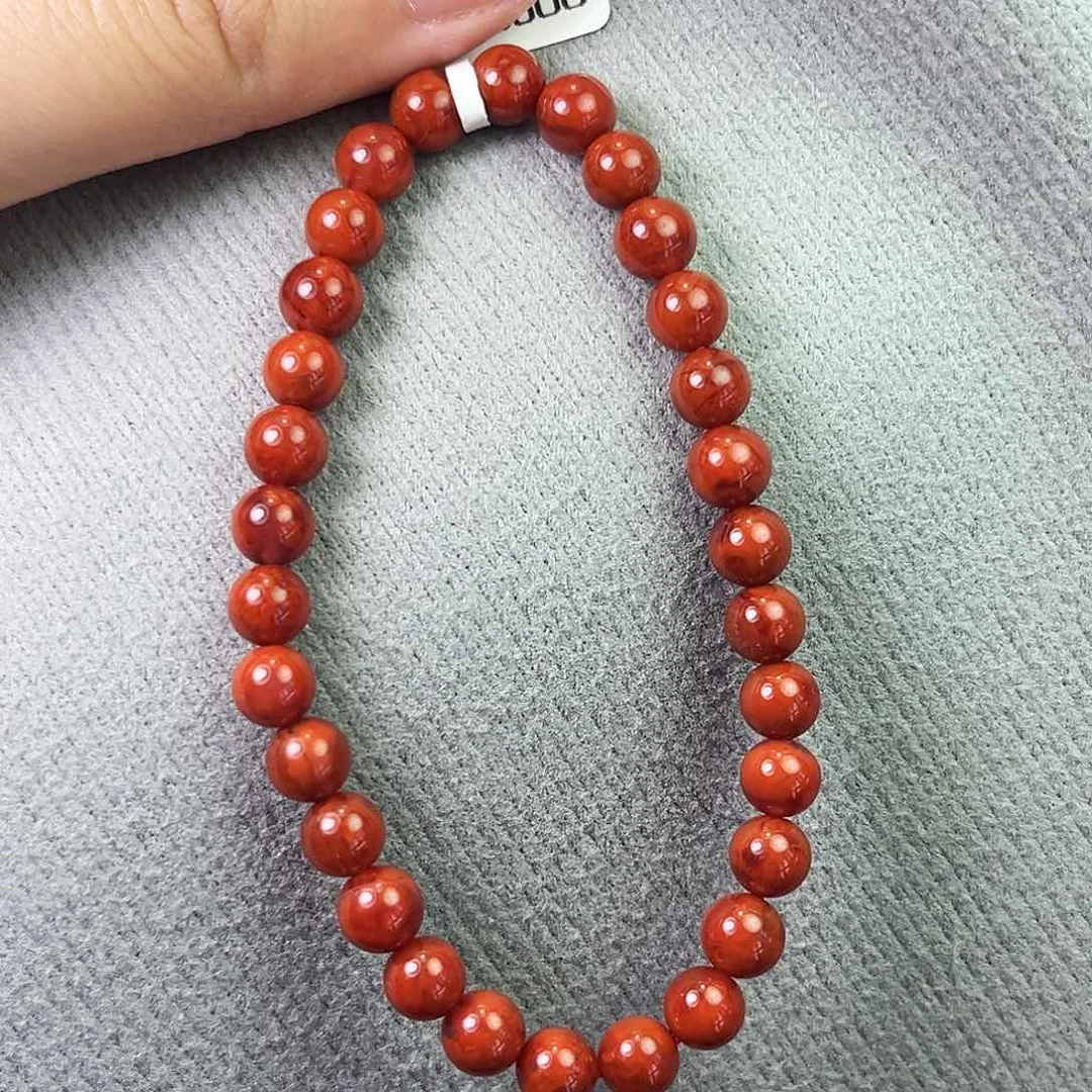 南红玛瑙未镶嵌珠宝奇石原矿单圈6mm