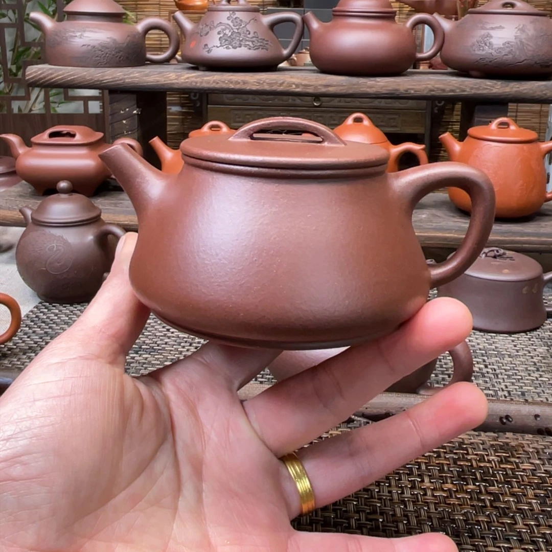 紫砂茶壶宜兴原矿紫砂手工制170