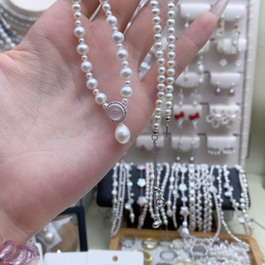 耳饰淡水珍珠银S925镶嵌