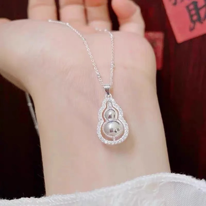 银吊坠 新中式葫芦项链女轻奢小众时尚百搭锁骨链