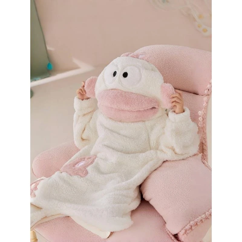 宝宝秋冬款睡袍2025新款秋冬季丑鱼儿童可爱搞怪连体睡衣加厚保暖