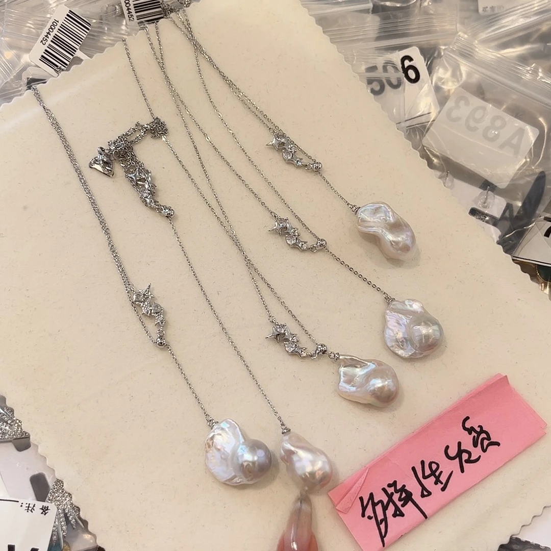 合金淡水珍珠耳饰