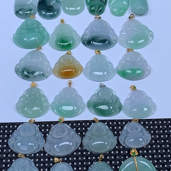 翡翠未镶嵌颈饰天然