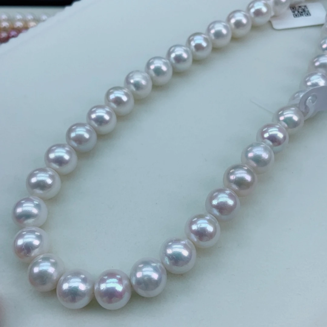 银S925镶嵌淡水珍珠11/12极强光炫彩