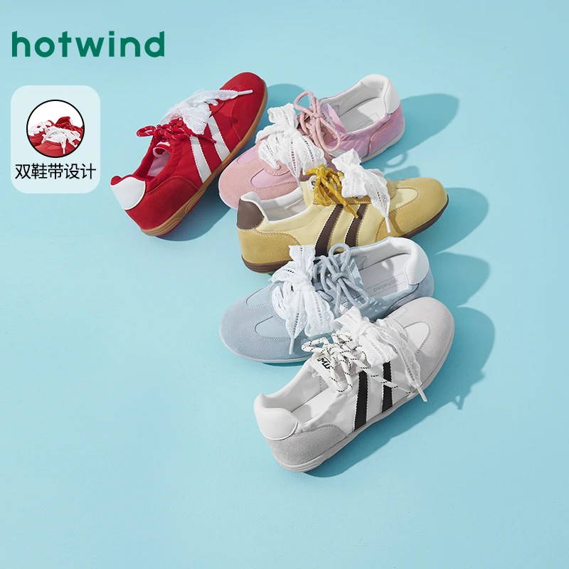 热风2025年秋季新款女士时尚休闲鞋H11W25736