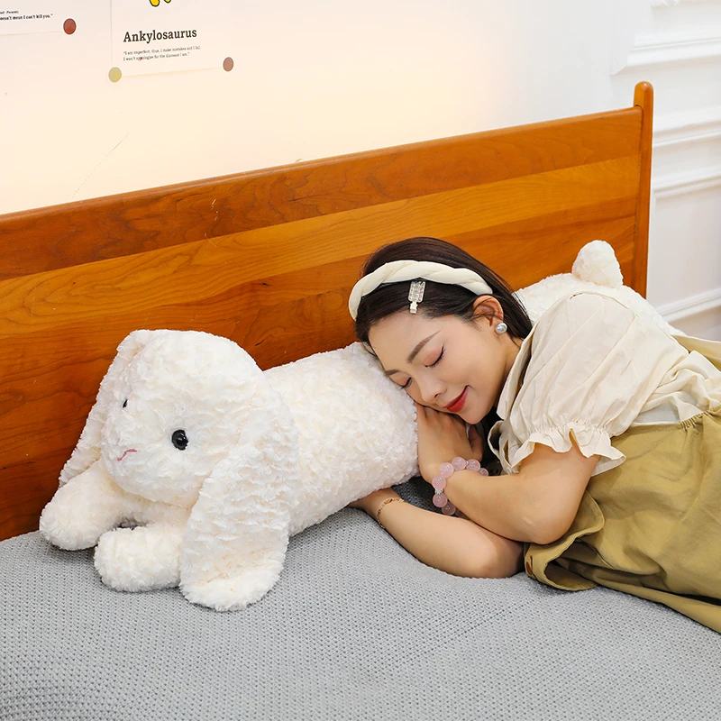 伊呀呀家居月兔长条抱枕女生睡觉床上安抚玩偶礼物毛绒玩具