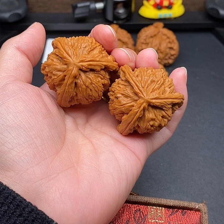 展***飞文玩核桃把件白奔