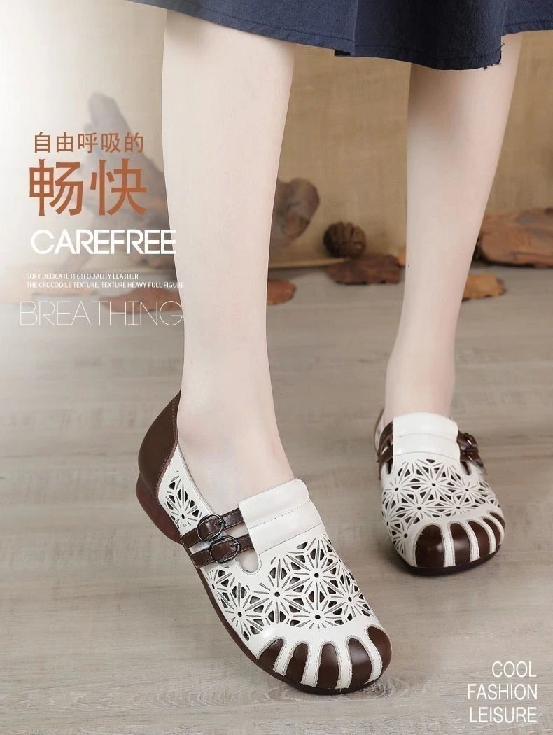 品牌凉鞋女2025新款防滑平底牛筋软底流行时尚夏季女鞋子洞洞鞋软