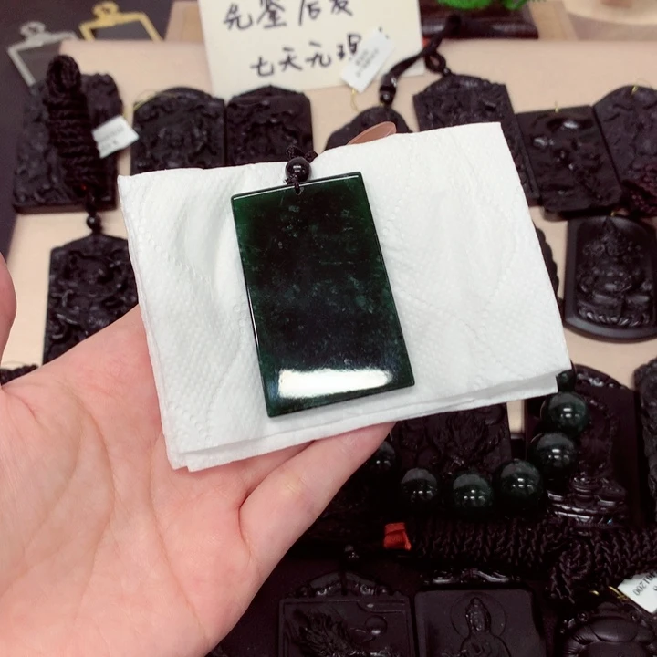 未镶嵌挂件翡翠天然a货钢琴黑挂件