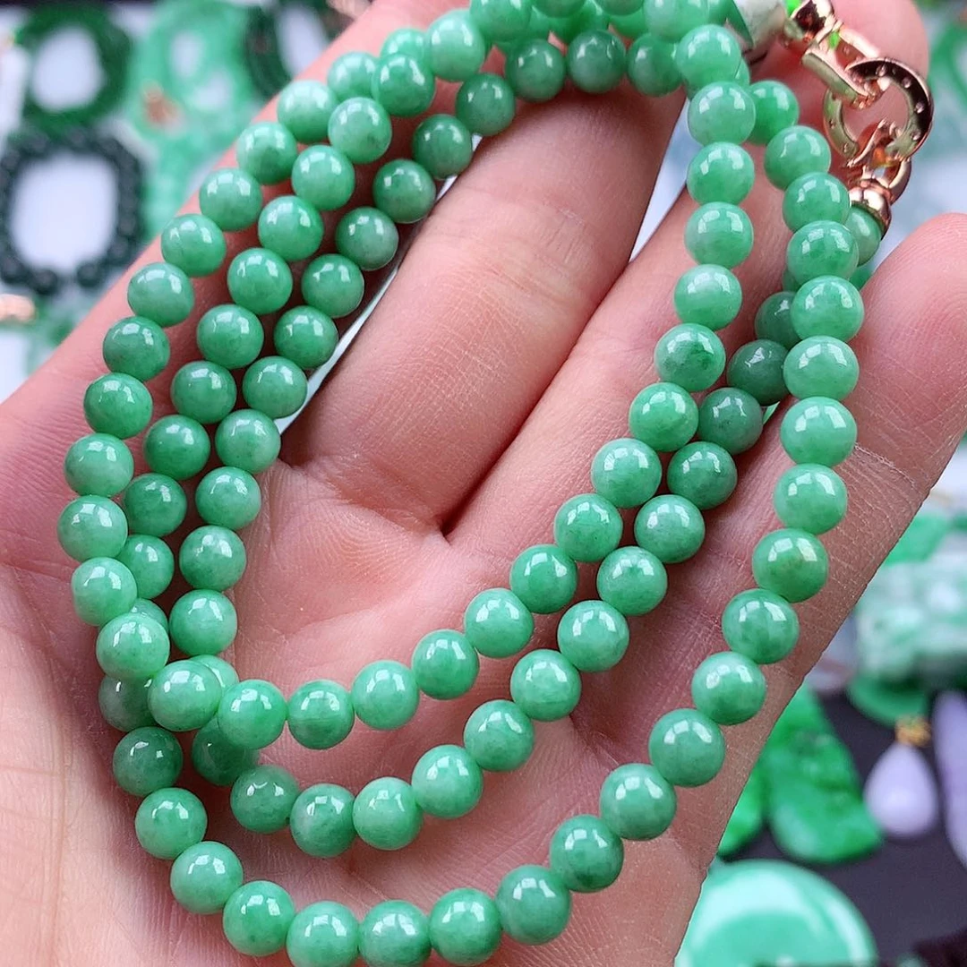 未镶嵌手链翡翠项链108颗