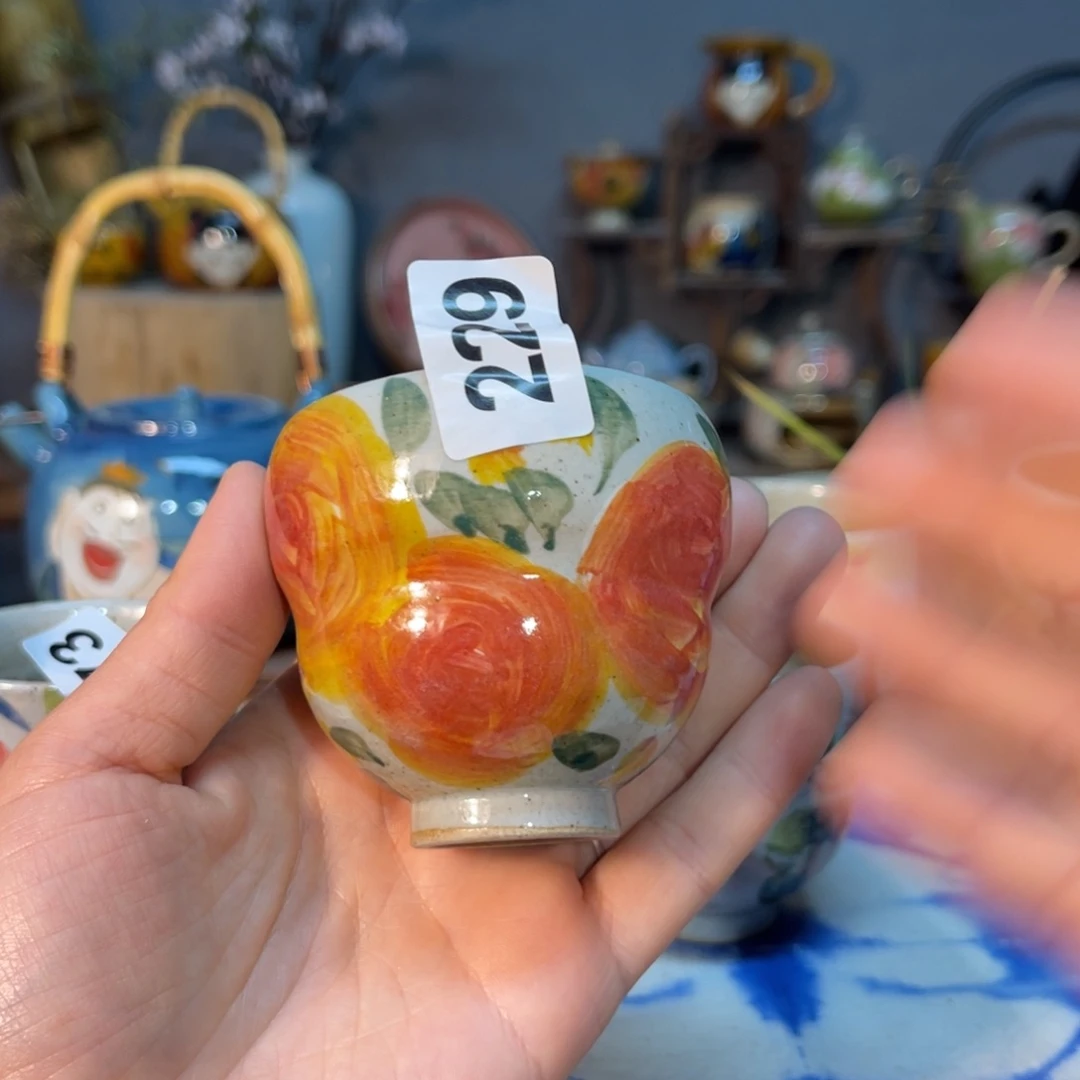 杯素浅陶瓷手工手绘