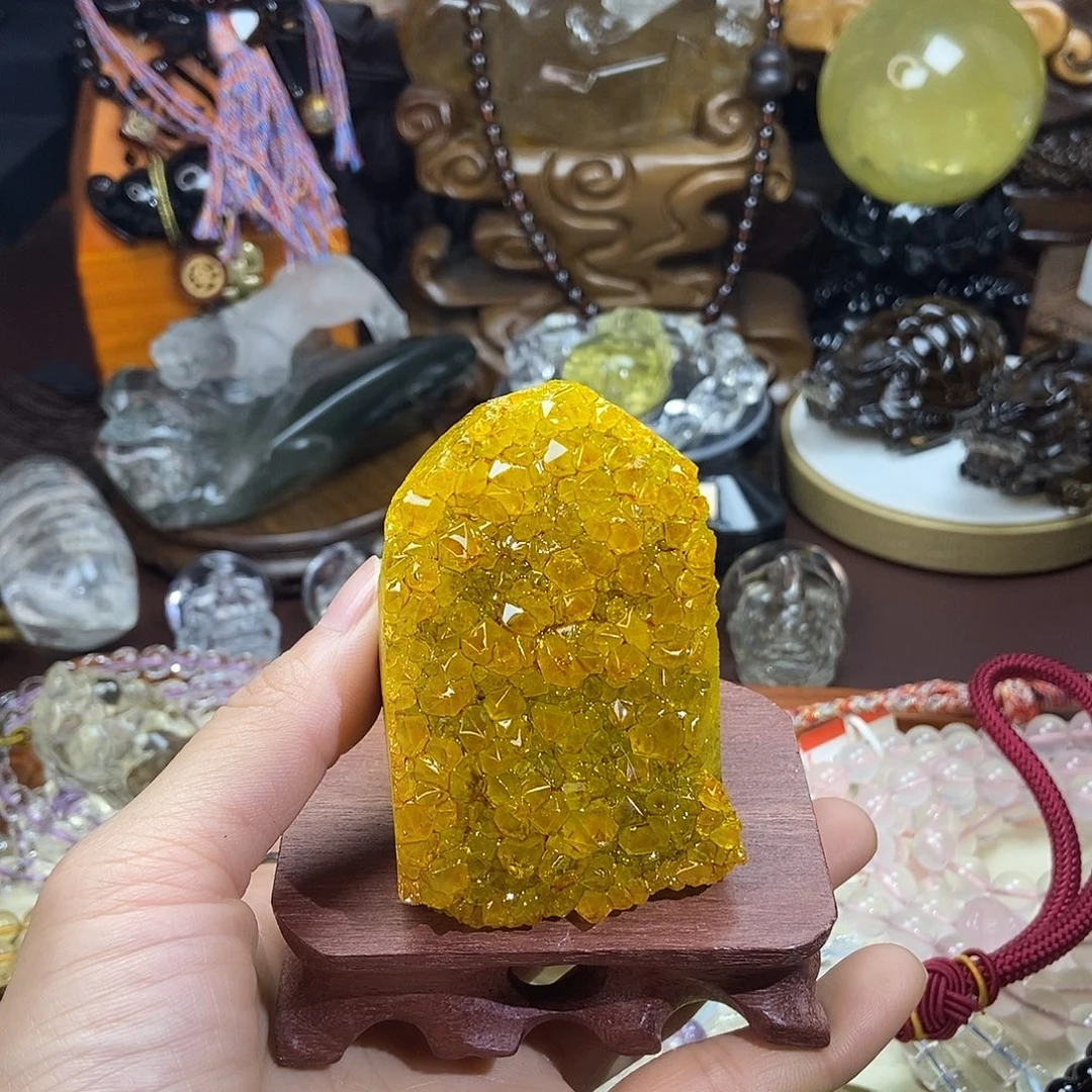 水晶未镶嵌套链摆件