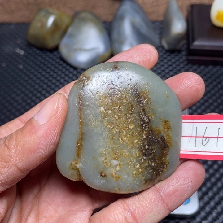 颈饰足铂镶嵌和田玉161