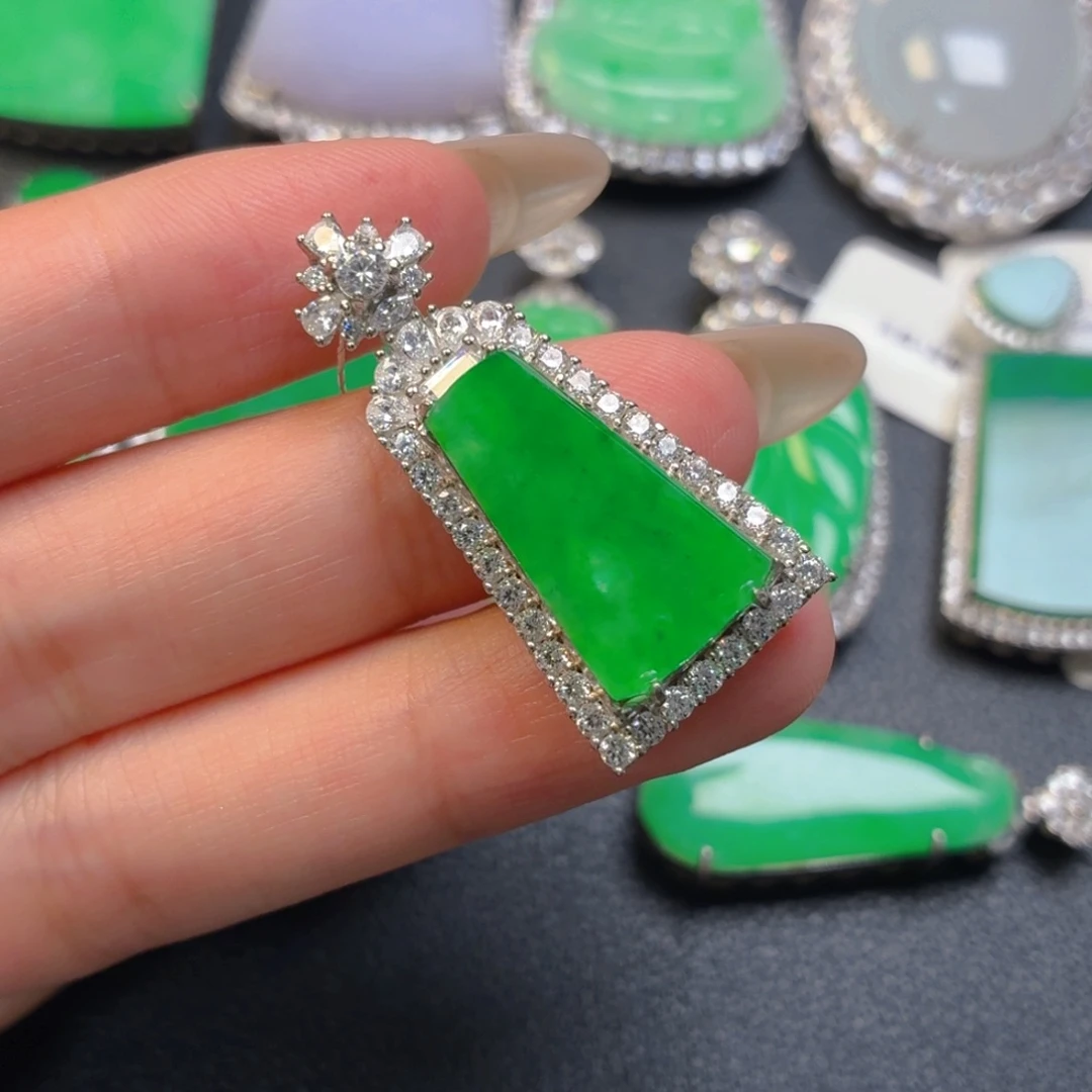 翡翠银S925镶嵌颈饰