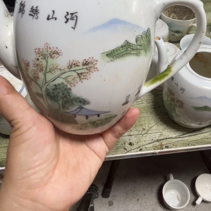 都是瑕疵品看好下单山水壶