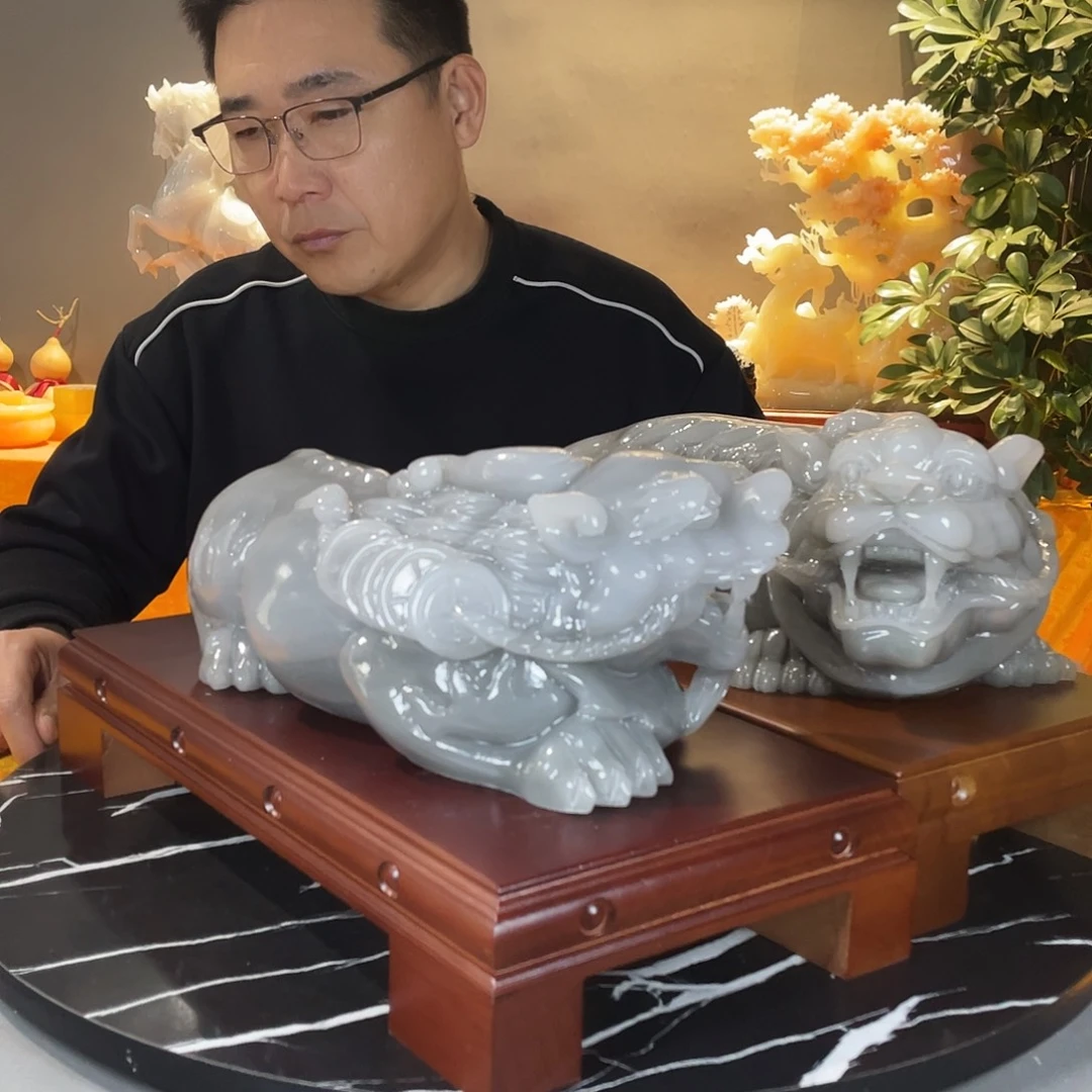 石材貔貅材料手工雕刻