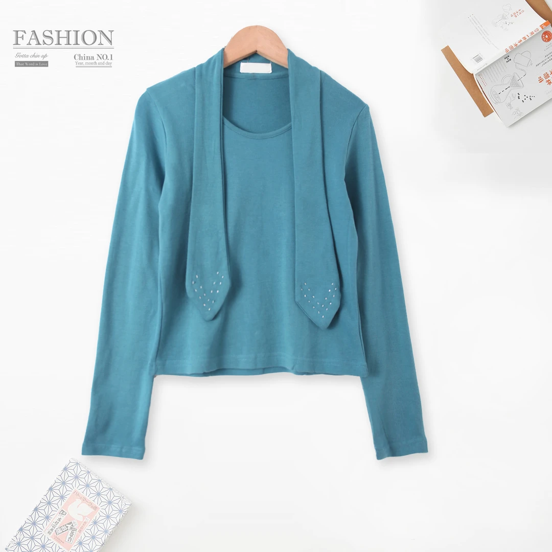 春季新款女士全棉套头打底衫柔软舒适长袖T恤BB926简约休闲时尚