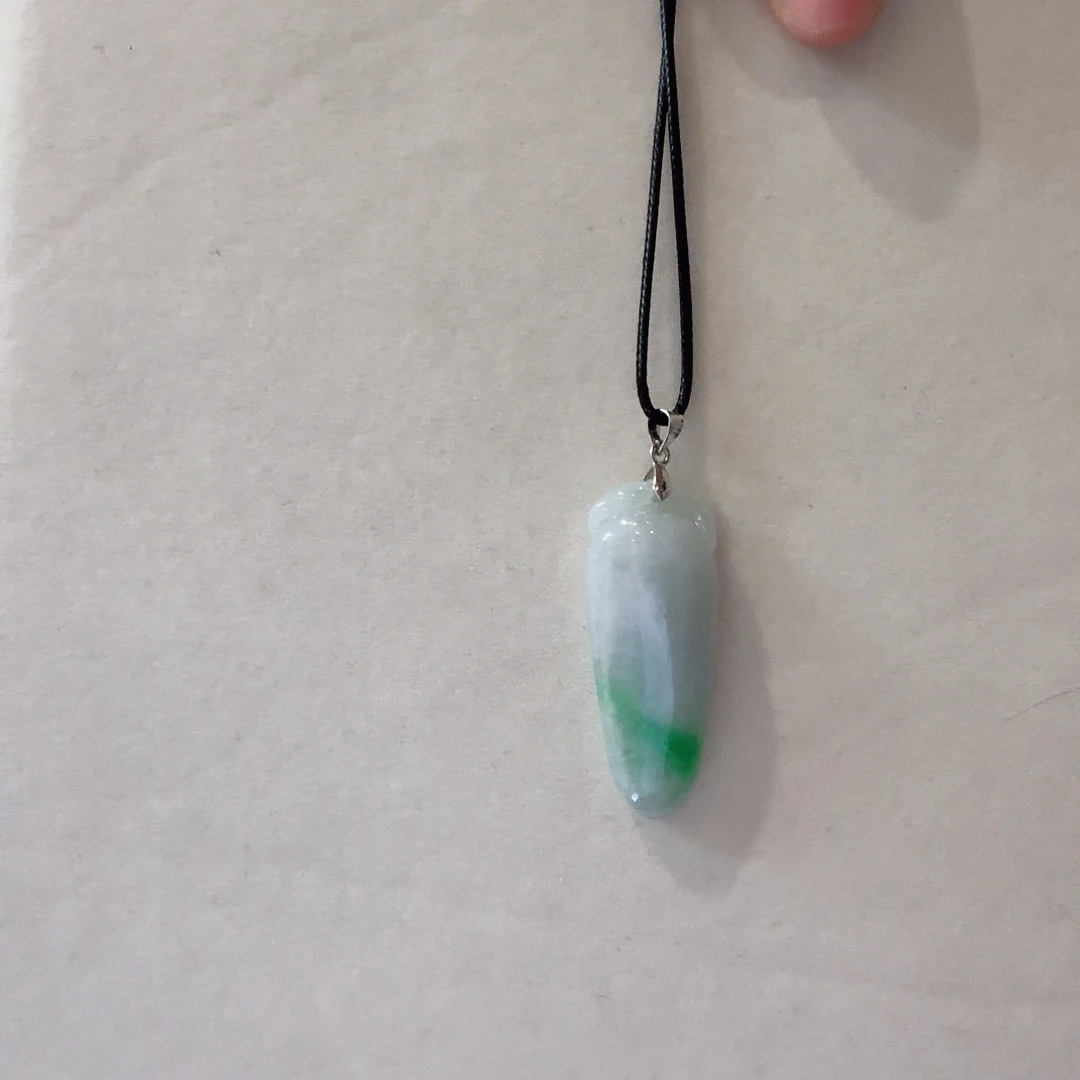 翡翠银S925镀金镶嵌颈饰福瓜
