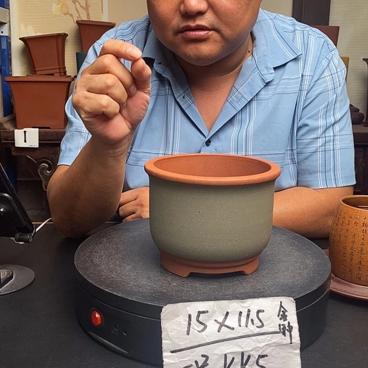 紫砂花盆货号一只KK5