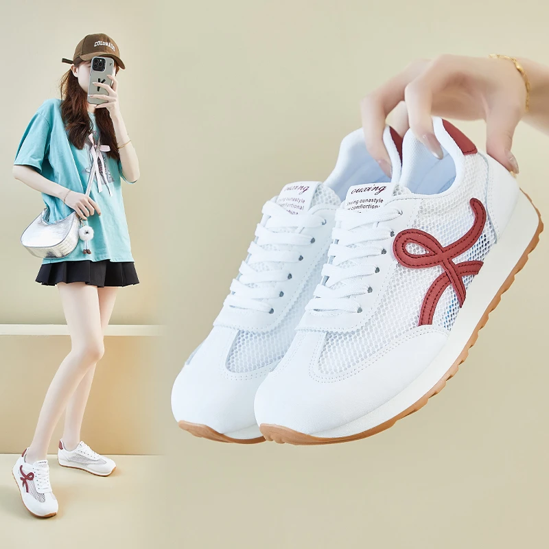 ins韩版阿甘鞋女潮2025夏季增高新款学生运动休闲鞋网面透气G9003