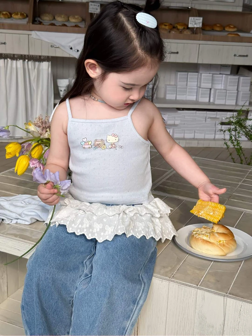 2025儿童新款女童屁帘牛仔裤