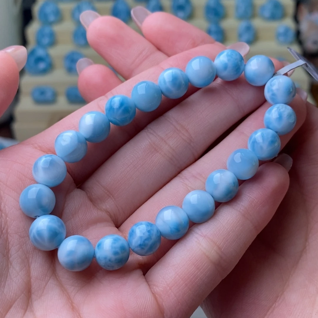 针钠钙石（海纹石）未镶嵌手串