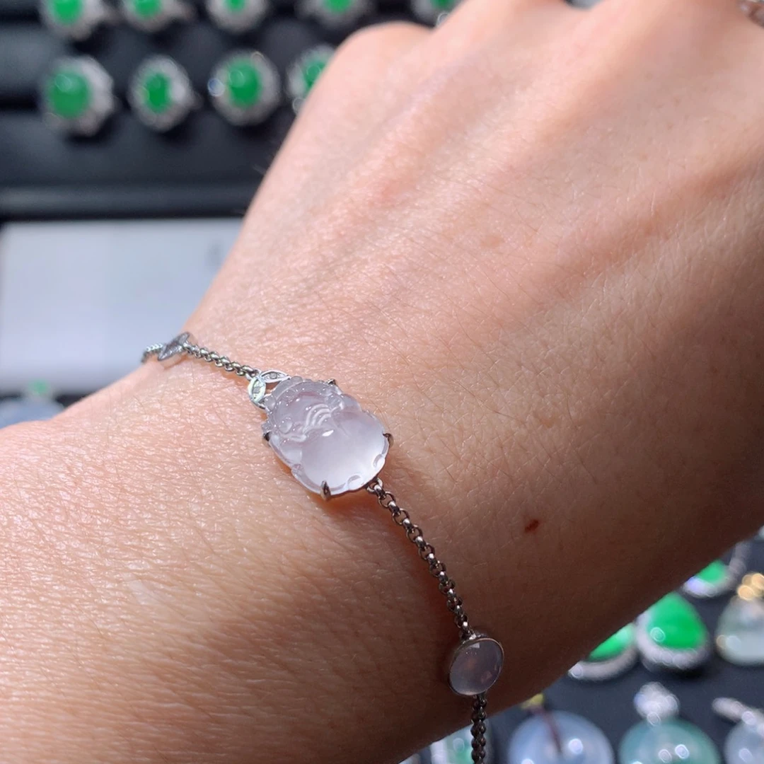 18K金镶嵌手链翡翠