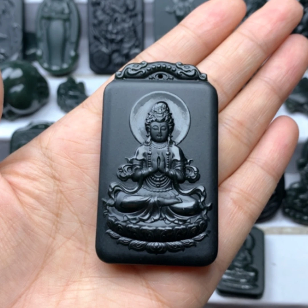 【闪购商品】颈饰未镶嵌和田玉双面雕刻