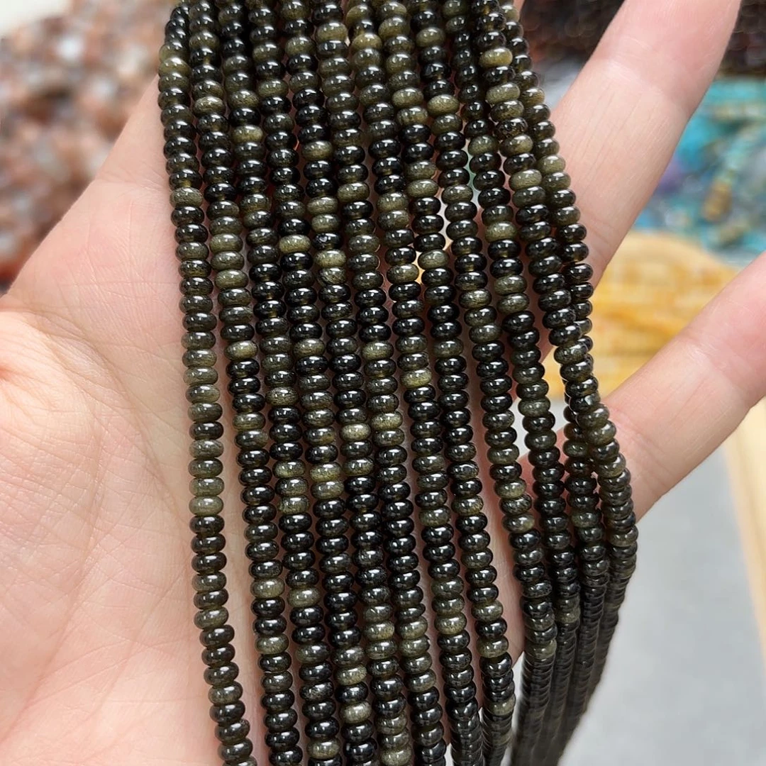 未镶嵌玛瑙/玉髓珠宝半成品2×4金耀算盘一条