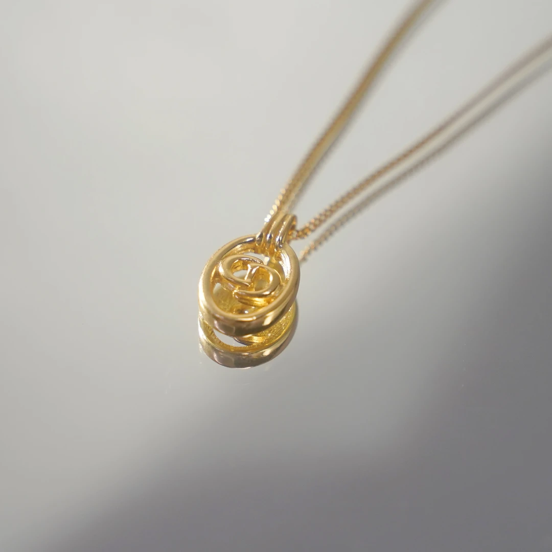 95新 DIOR/迪奥  DIOR/迪奥 椭圆CD项链 ty05