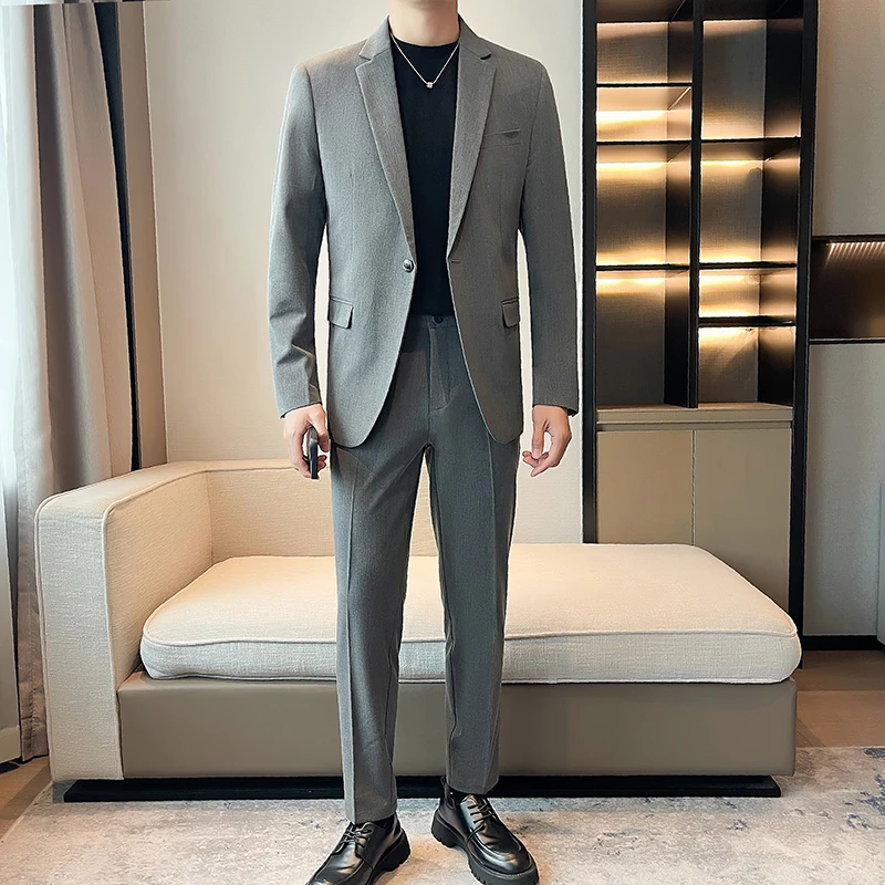 小西装男春秋季西服韩版商务休闲外套男士修身小西装套装