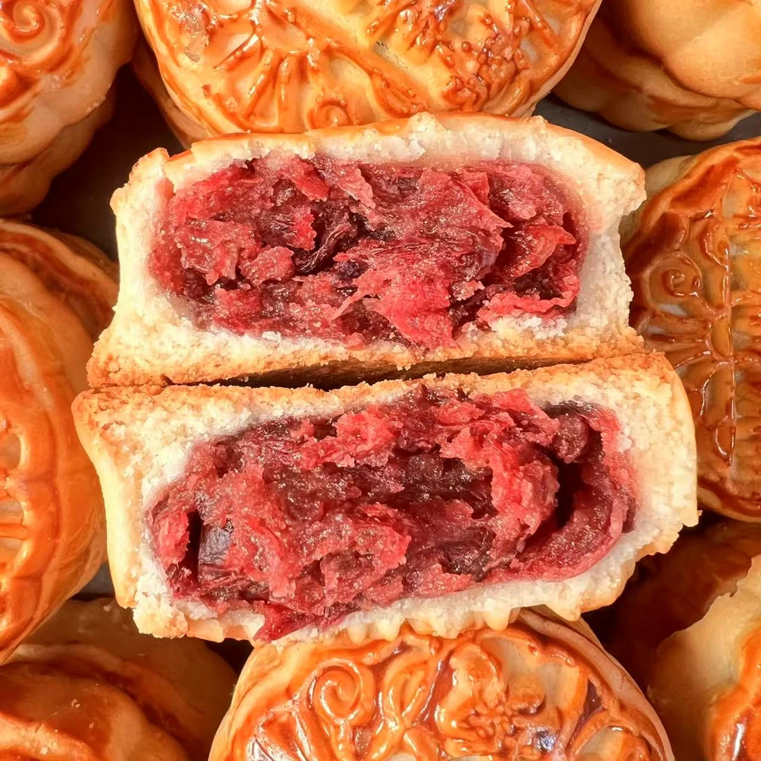 味满月饼6块（五仁，百果，枣肉，豆沙，椰蓉，玫瑰）赠1块（蛋黄莲蓉）