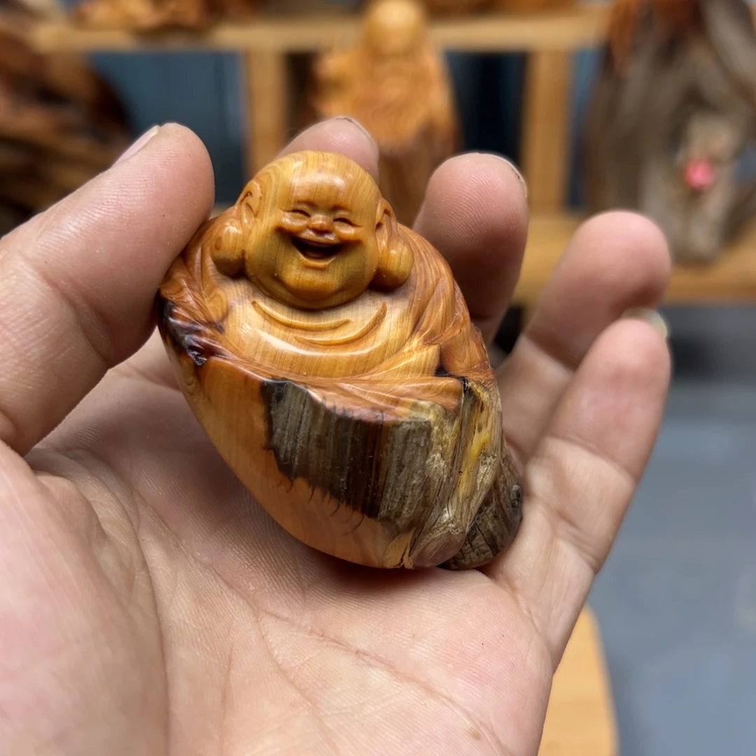 海***浪木崖柏木摆件手把件