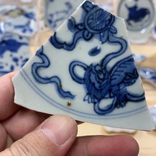 瓷片现代瓷器青花瓷片