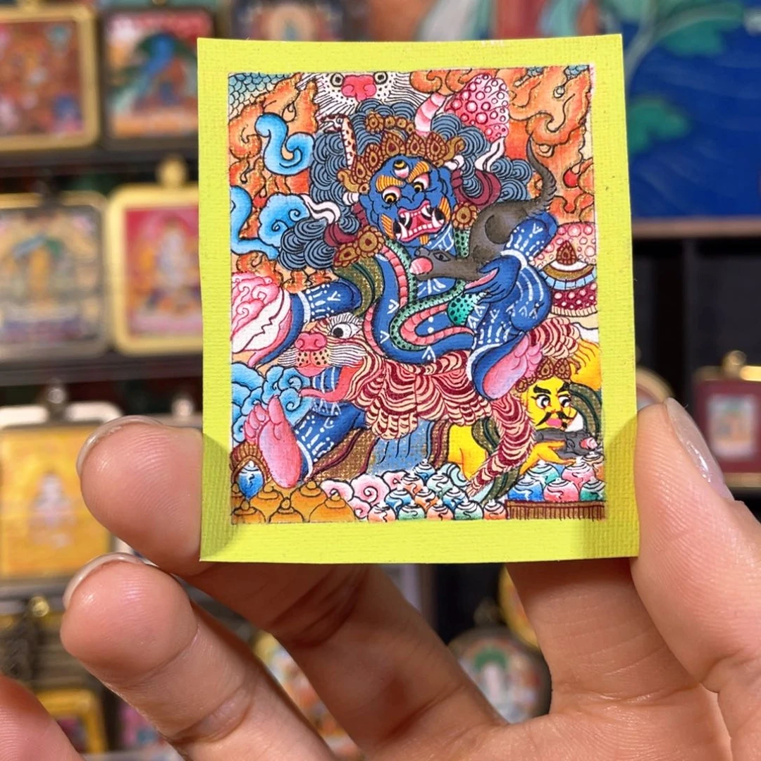 ?黑财神纯手绘唐卡