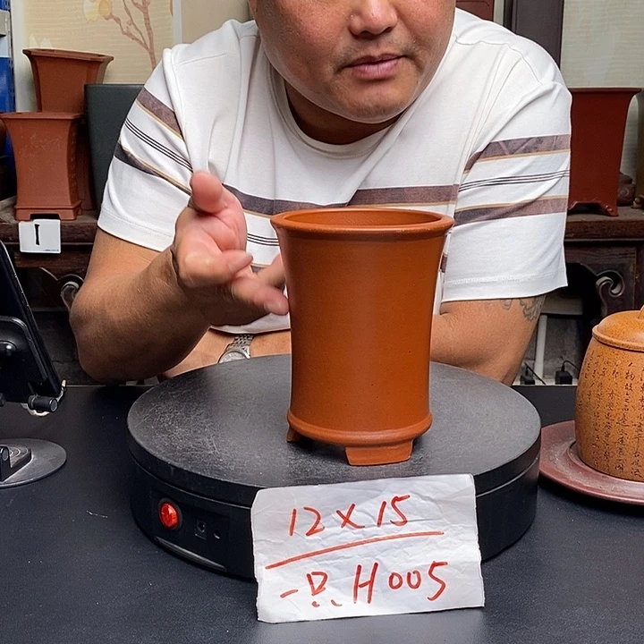 紫砂花盆货号一只H005