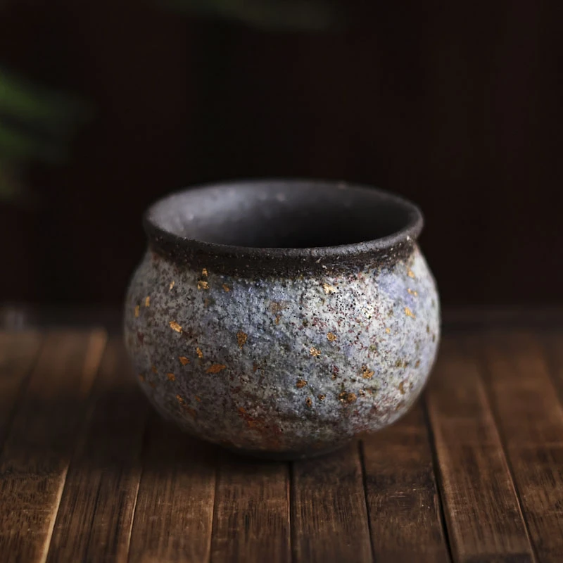 【坐饮亭竹】七彩-高越-撇口钱袋杯（100ml）（高越Q0564）