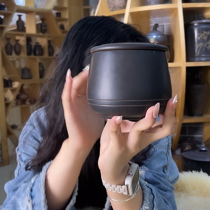 钦州坭兴陶茶叶罐四两装