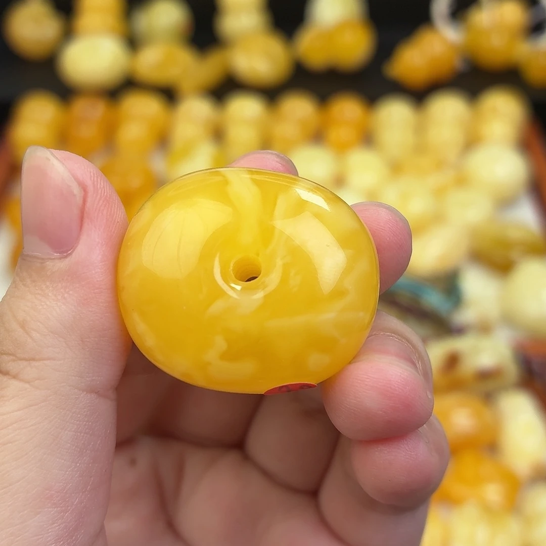 蜜蜡未镶嵌毛衣链蜜蜡