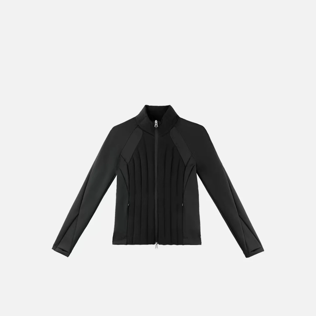 【高奢系列】设计感拼接立领羽绒服外套 CC2C1781-BH
