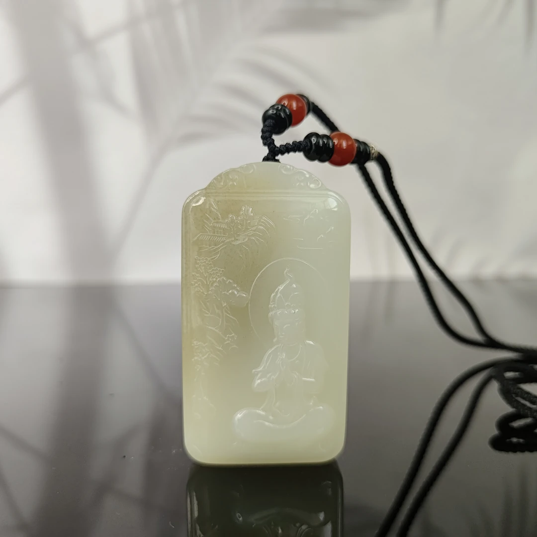 N和田玉观音吊坠0131