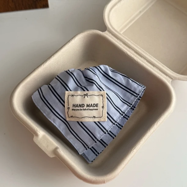 新款蓝色美式格子拼接方巾大肠发圈高级感马尾皮筋扎发发饰发圈