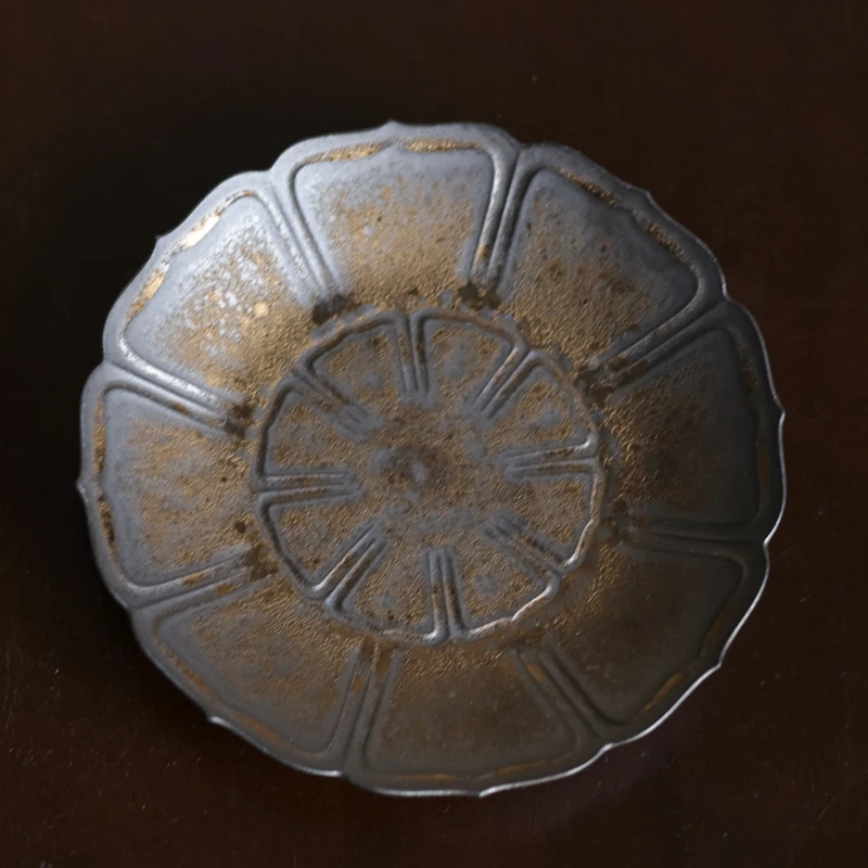 鎏金-灰念-香荷盘-直径16CM（灰念0053）