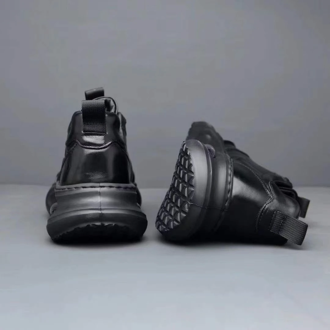 休闲透气休闲鞋厚底减震休闲皮鞋潮鞋百搭职场休闲风鞋子