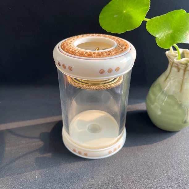 海派精工嵌竹钉蝈蝈叫罐赠加厚棉布套蝈蝈筒