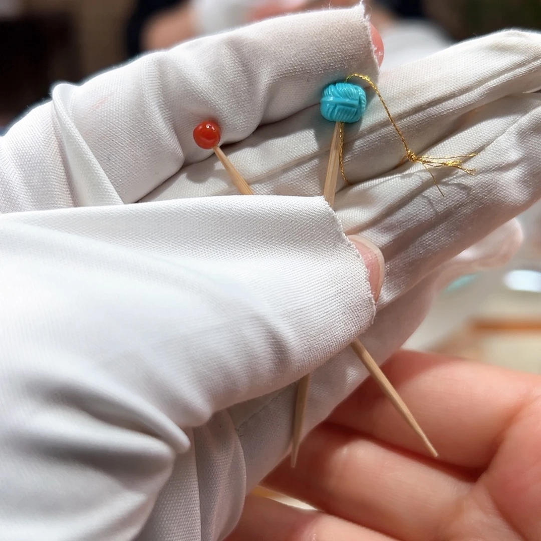 南红玛瑙未镶嵌03羽毛珠单珠卡7+